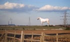 An artist's impression of how Mark Wallinger's The Horse will appear near Ebbsfleet in Kent
