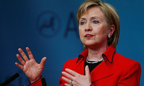 Hillary Rodham Clinton addresses the Asia Society in New York.