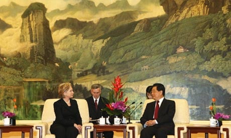 US secretary of state Hillary Clinton visits China