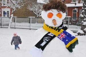 Gallery Snowman gallery: Wimbledon: a snowman in a Australia scarf.