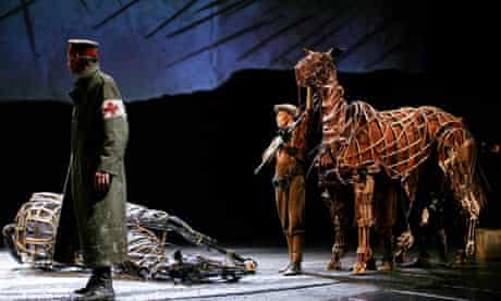 Rehearsals for the production of War Horse at the National Theatre, London