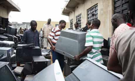 Illegal e-waste from UK dumped illegally in Nigeria