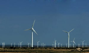 A wind farm in La Muela, Spain