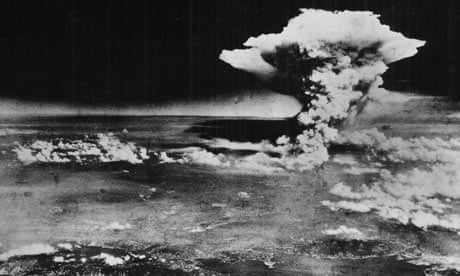 The atomic bomb blast in Hiroshima, Japan