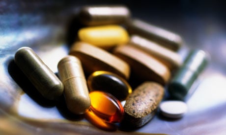 Vitamin pills and capsule health supplements