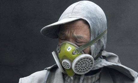 Chinese cement factory worker