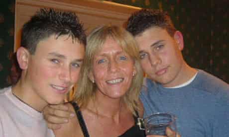Rob Knox, his mother, Sally, and younger brother Jamie. Photograph: Metropolitan police/PA