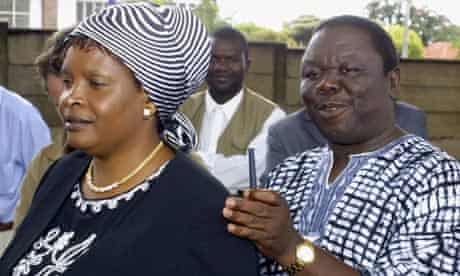 Susan and Morgan Tsvangirai during the 2005 elections