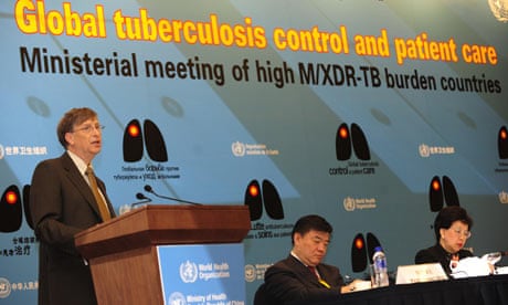 Bill Gates addressesmeeting in Beijing about tuberculosis threat