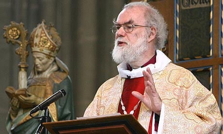 The archbishop of Canterbury, Rowan Williams, delivers his Easter sermon at Canterbury Cathedral