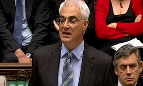 Alistair Darling delivers his budget speech
