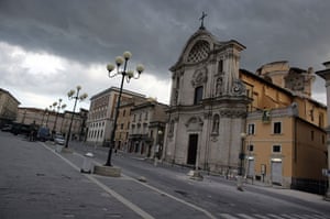 Before & after earthquake: Cathedral of L'Aquila