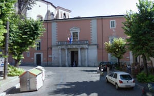 Before & after earthquake: Palazzo Del Governo in Piazza della Rupubblica in L'Aquila