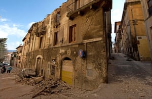 Italy earthquake: A view of a street in the Abruzzo capital L'Aquila