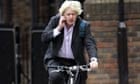 Boris Johnson cycling in London with a mobile phone, Britain - 05 Oct 2006