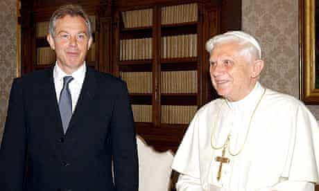 TONY BLAIR MEETS POPE BENEDICT XVI