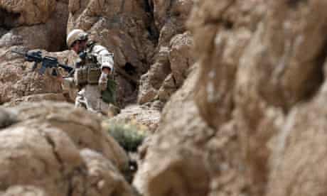 A US Marine on patrol in the Farah province of Afghanistan