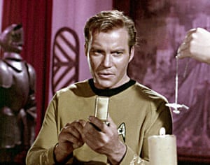 Star Trek technology: Captain Kirk (William Shatner) uses a communicator in Star Trek