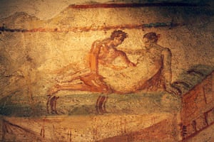 ancient erotica: Erotic frescoe from Pompeii