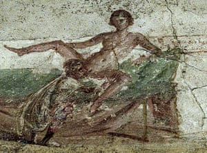 ancient erotica: Erotic fresco from Pompeii