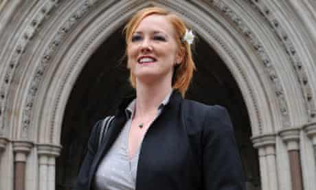 Heather Brooke outside the High Court in London