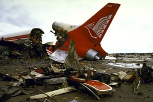 Tamil Tigers surrender: Tail section of an Air Lanka Tristar jet that was blown up in 1986