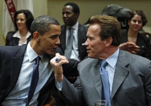 Arnold Schwarzenegger: Arnold Schwarzenegger and Barack Obama