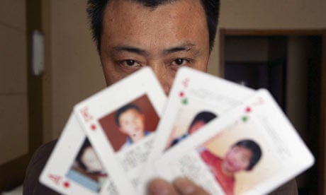 Missing children playing cards