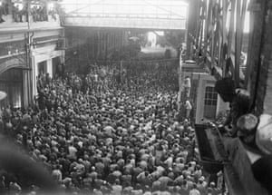 Fiat : Oct 1920, Turin A Communist meeting at the Fiat factory 