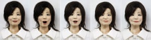 First robot teacher: Humanoid robot Saya facial expressions