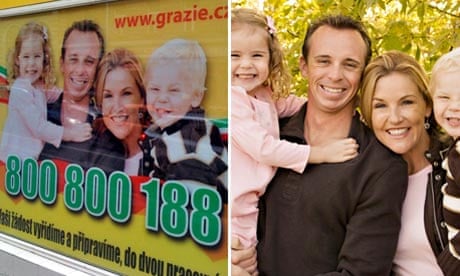 Smith family in Czech billboard ad