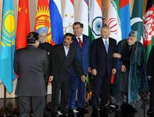 Iran protests: Yekaterinburg, Russia: Mahmoud Ahmadinejad at the security summit