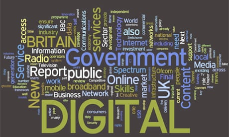 The government's Digital Britain report in Wordle form