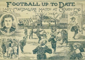 Historic newspapers: Lady footballers match at Crouch End from the Illustrated Picture News