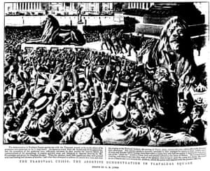 Historic newspapers: Demonstration against war with the Transvaal, from The Graphic, 1899