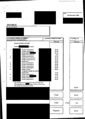 MPs' expenses receipts: Receipt from Michael Spicer, Conservative MP for West Worcestershire