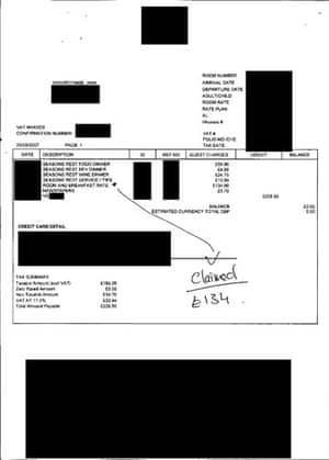 MPs' expenses receipts: Receipt from Ann Widdecombe MP