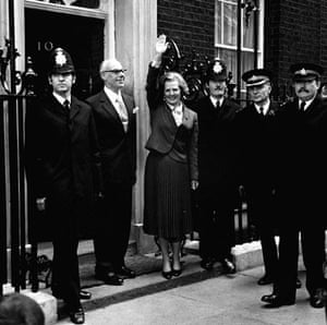 Margaret Thatcher: 1979: Margaret Thatcher outside 10 Downing Street as Prime Minister