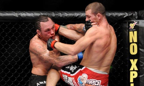 Mixed Martial Arts: (l-r) Chris Leben vs Michael Bisping 