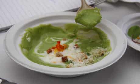 Taste of London festival - chilled courgette soup at The Ledbury