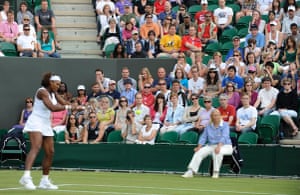 friday wimbledon: The crowd watch Serena