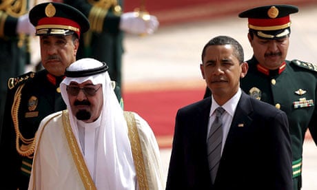 President Obama arrives at King Khalid international airport in Riyadh, Saudi Arabia