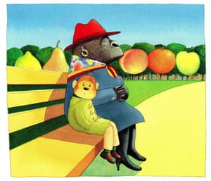 Anthony Browne: Illustration for Voices in the park by Anthony Browne