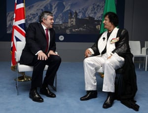 G8 gallery: Gordon Brown and Gaddafi