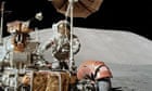 Walk on Moon: Apollo 17 astronaut Cernan on the moon with the  Lunar Rover