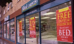 Allied Carpets Goes Into Administration Business The Guardian Allied Carpets