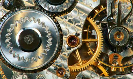 Clockwork inside a pocket watch
