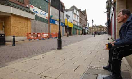 Rotheram town centre in the recession
