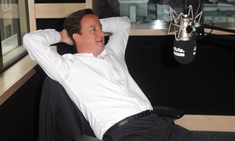 David Cameron at Absolute Radio in London on 29 July 2009.