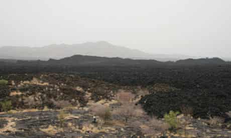 Volcanic landscape in Afar, Ethiopia